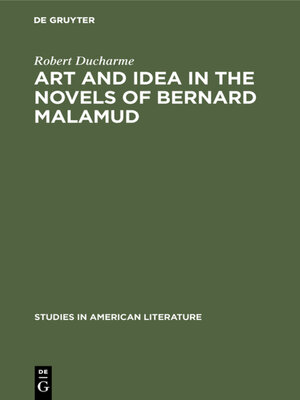 cover image of Art and Idea in the Novels of Bernard Malamud